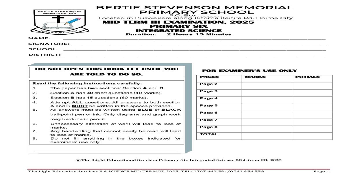 science midterm exams 2025