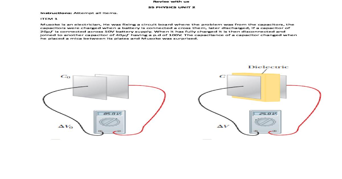 Physics s5 scenario items