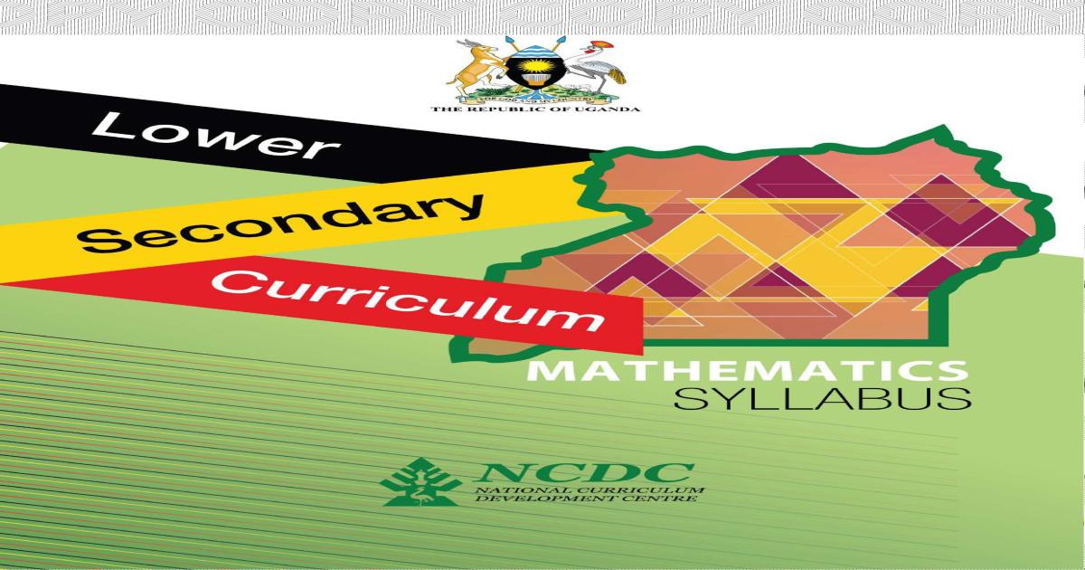 Lower Secondary Curriculum Mathematics syllabus
