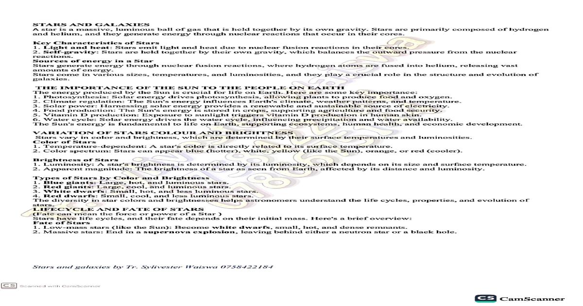 Stars and Galaxies by Sylivester Waiswa