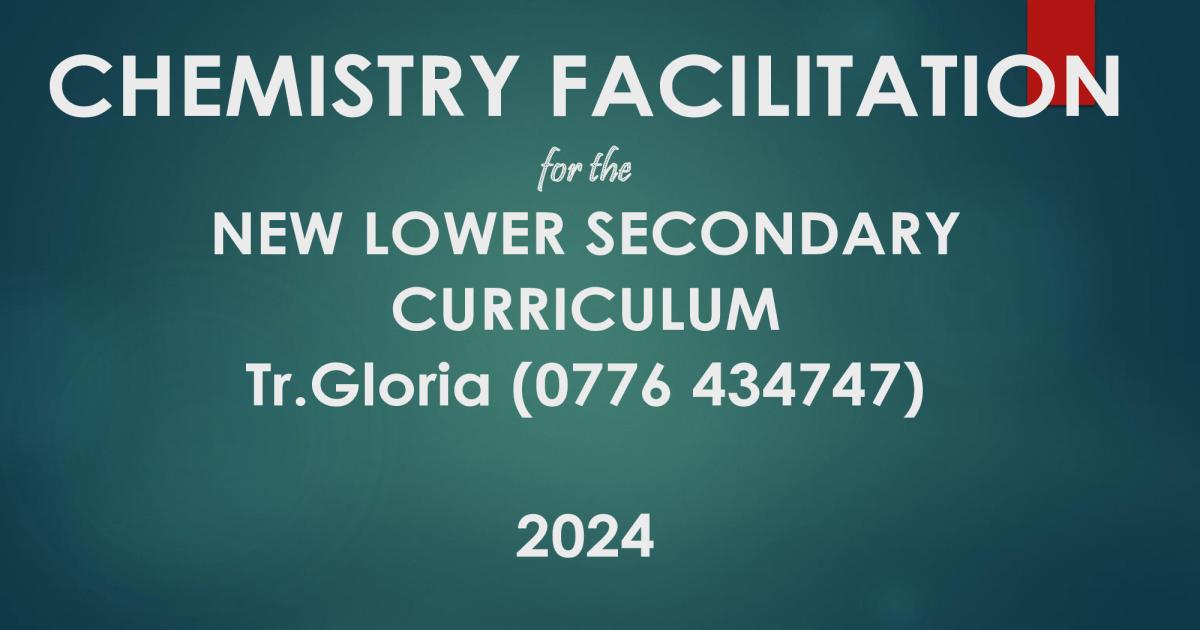 O'Level CHEMISTRY FACILITATION 2024