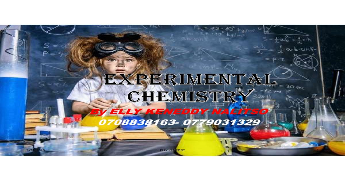 Experimental chemistry