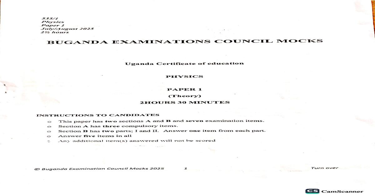 Physics s4 beco mock