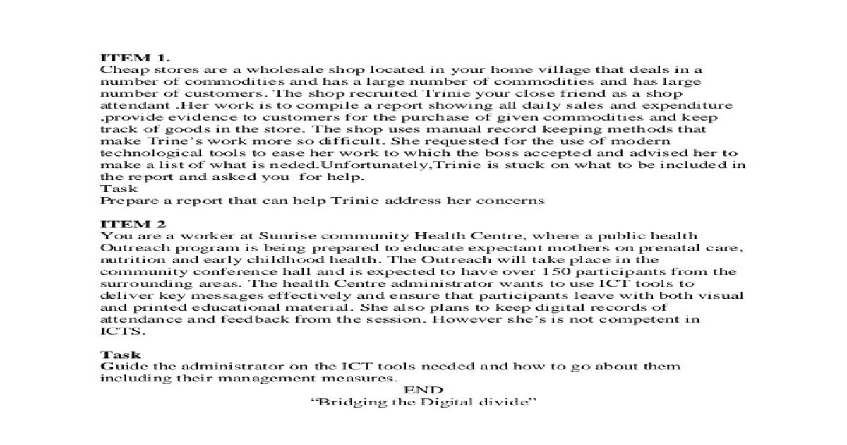 ict paper scenario