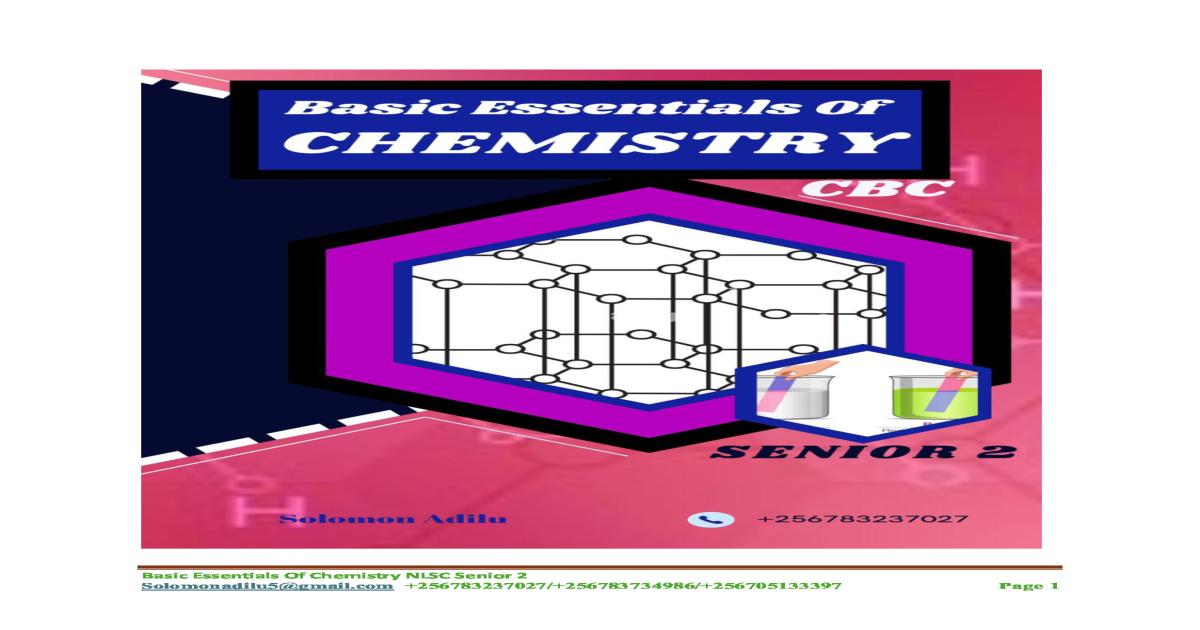 Basic Essentials of Chemistry Book 2