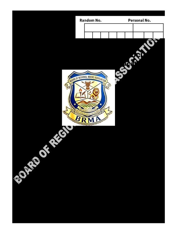 BRMA Senior 4 Agriculture Paper 1