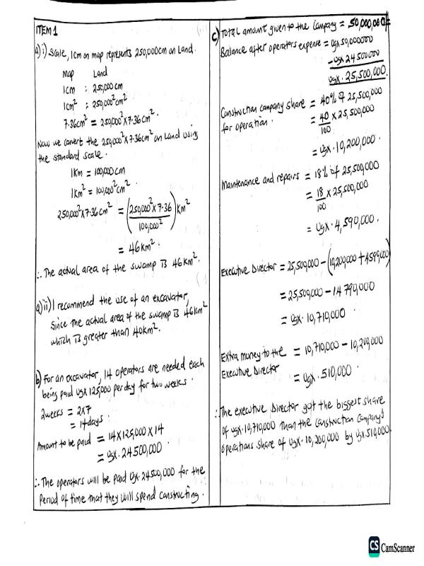 S4 Mathematics Seminar Scoring Guide 2026 - Setlight Quality Secondary School