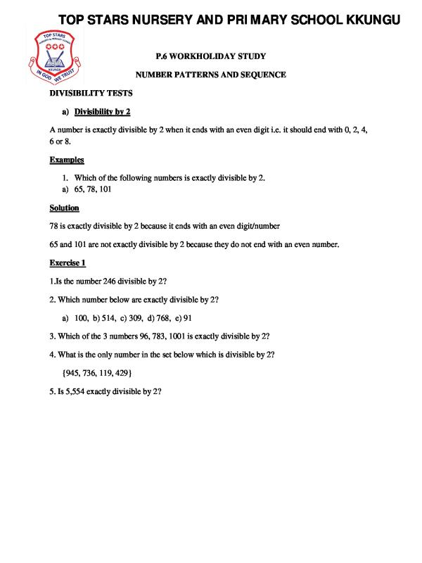 Number patterns and sequences