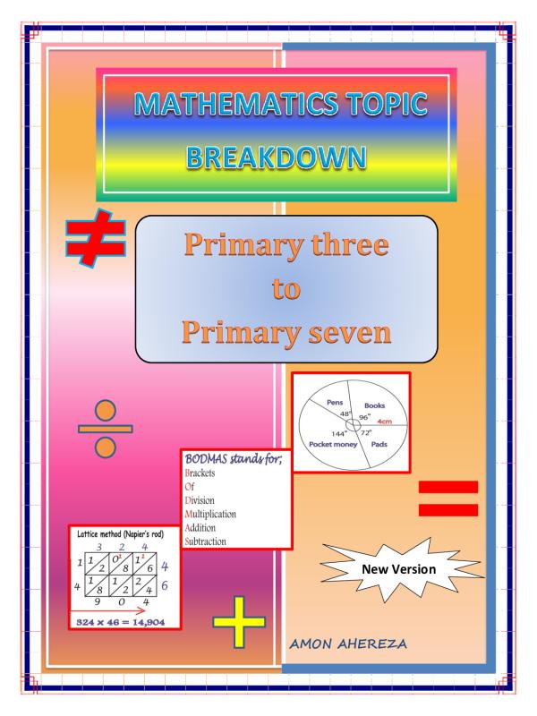 Combined P4 to P7 Mathematics Syllabus Breakdown