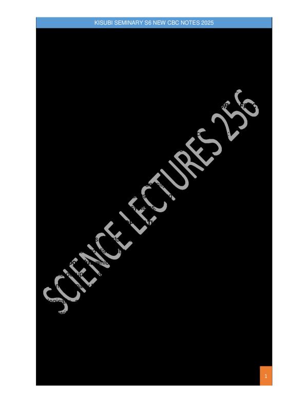 Senior Five Biology Ecology Notes - CBC