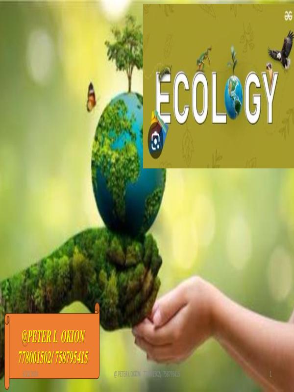 SENIOR FOUR BIOLOGY ECOLOGY NOTES