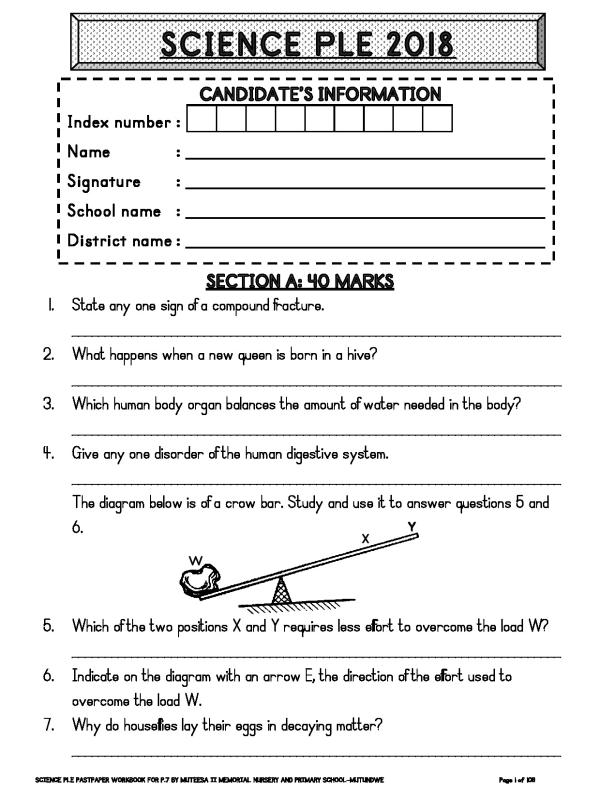PLE Science Question Bank