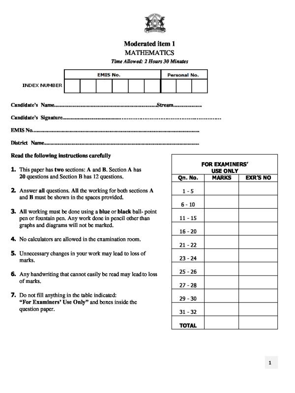 Blue print MTC item 1