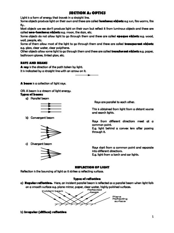 S.5-S.6 Physics Paper 2 Notes Uganda  new Curriculum