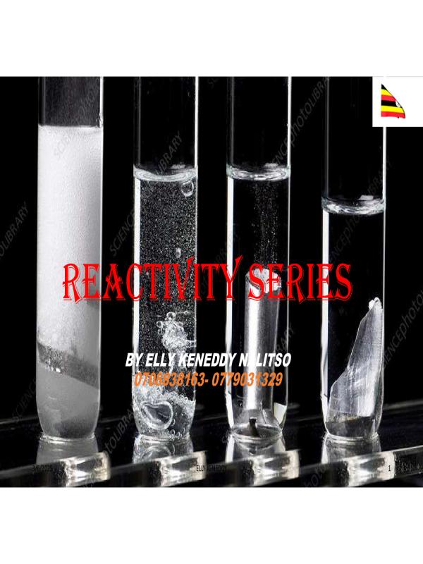 S.2 Chemistry Notes: Reactivity Series (CBC Curriculum)