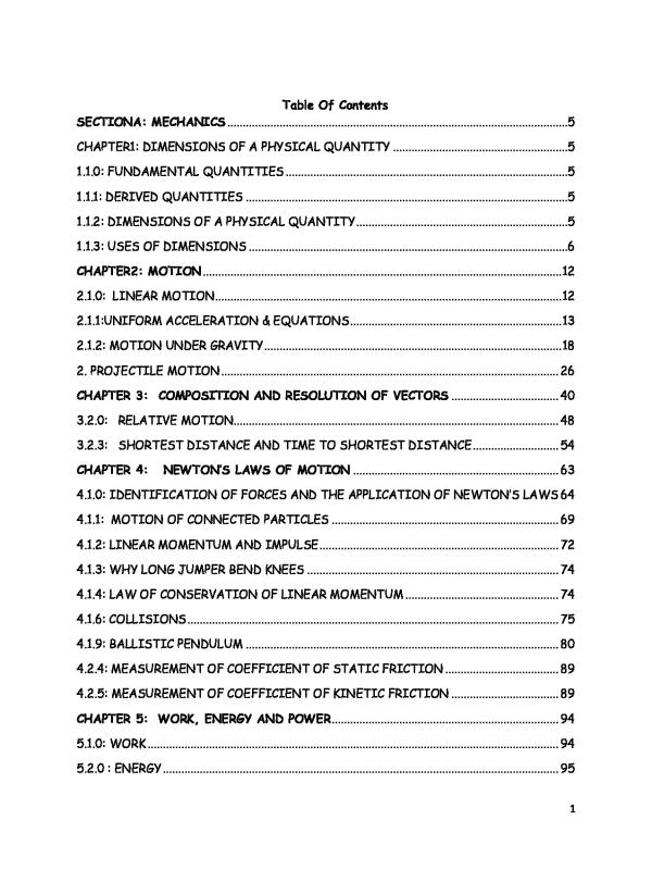 Advanced level Physics  Mechanics  Notes