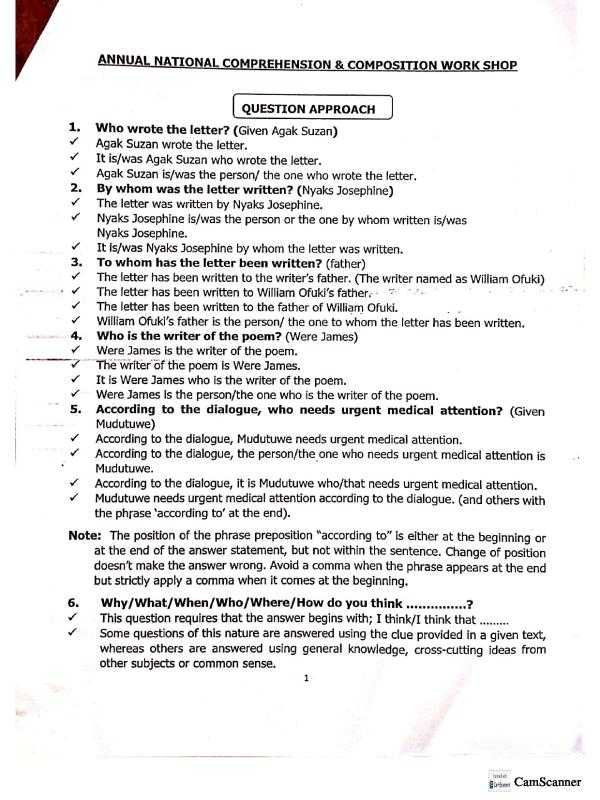 English Annual National Comprehension and Composition Workshop October 2024