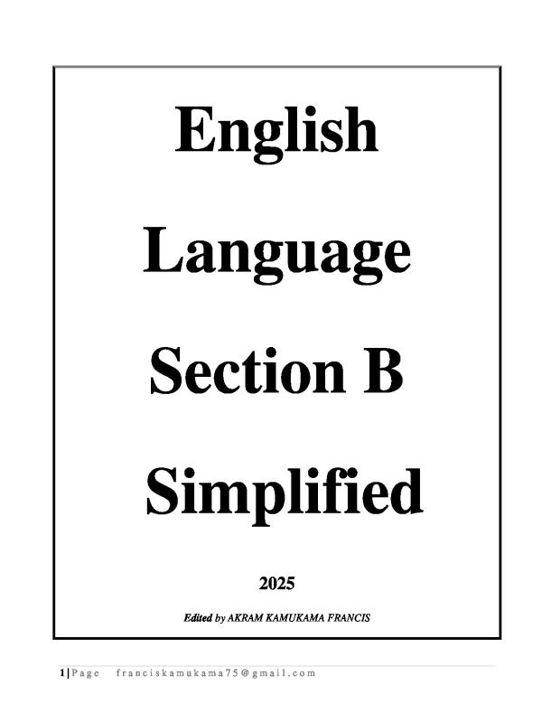 S.4 Simplified English language Section B notes